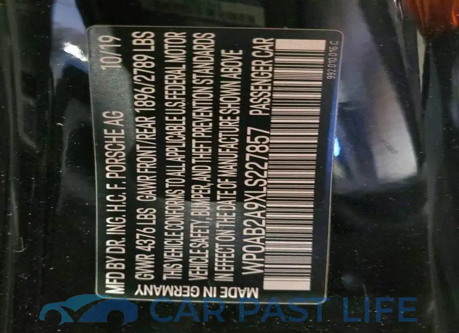 WP0AB2A9XLS227857# 13