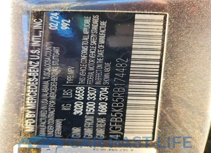 4JGFB5KB5RB174482# 13