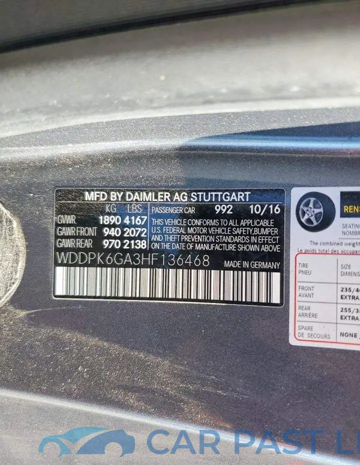 WDDPK6GA3HF136468# 12