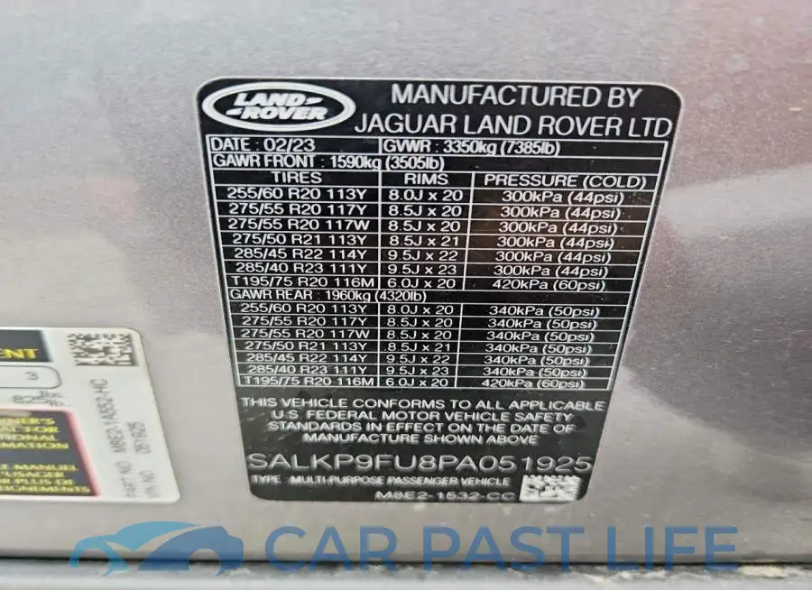 SALKP9FU8PA051925# 13
