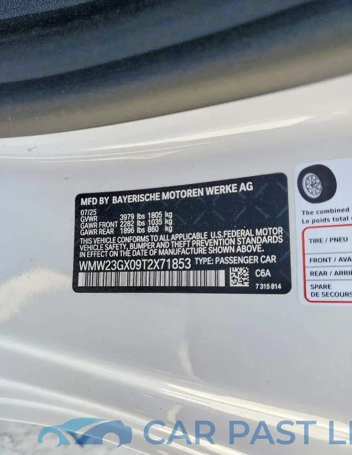 WMW23GX09T2X71853# 13