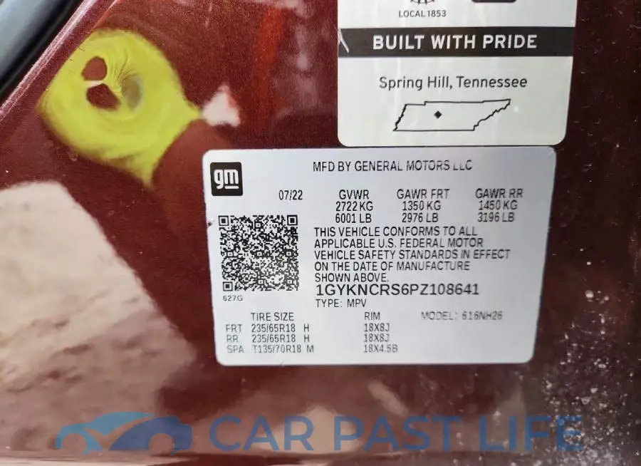 1GYKNCRS6PZ108641# 13