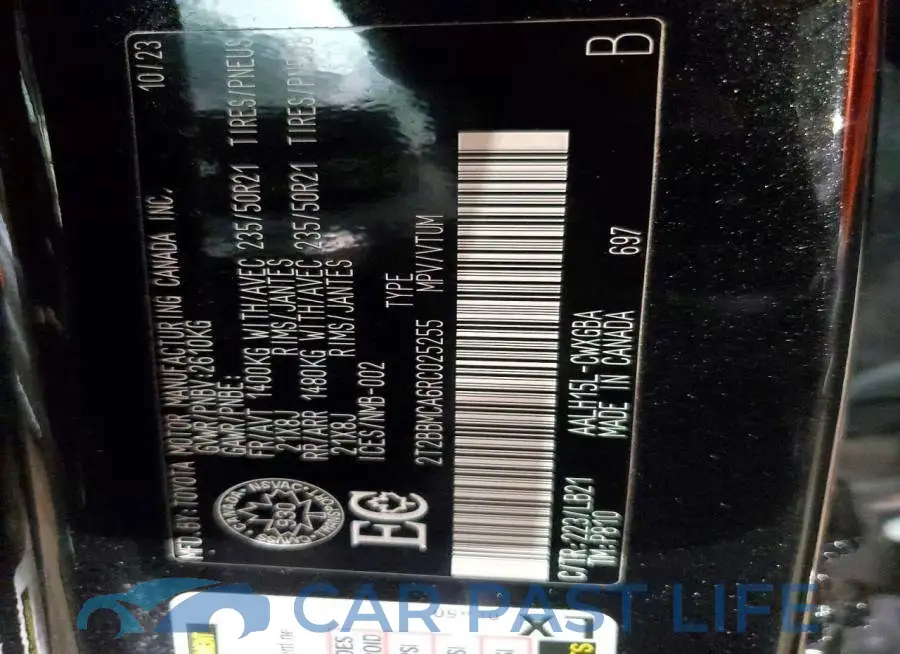 2T2BBMCA6RC025255# 12