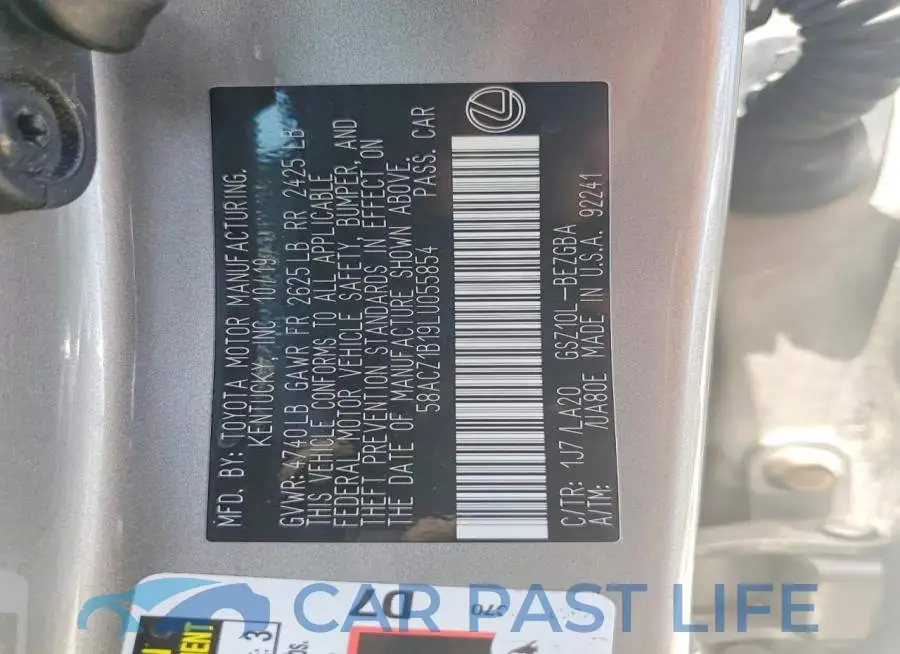 58ACZ1B19LU055854# 13