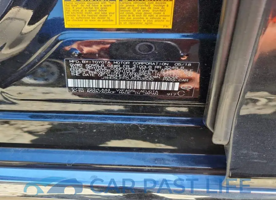 JTHC5LFF0J5003530# 12