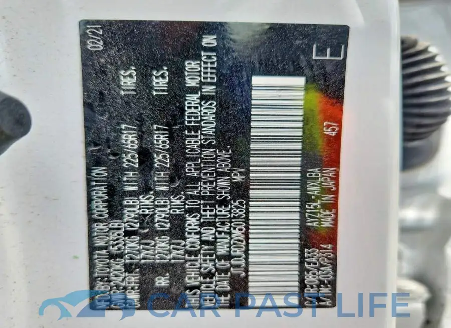 JTJDJRDZXM5013825# 13