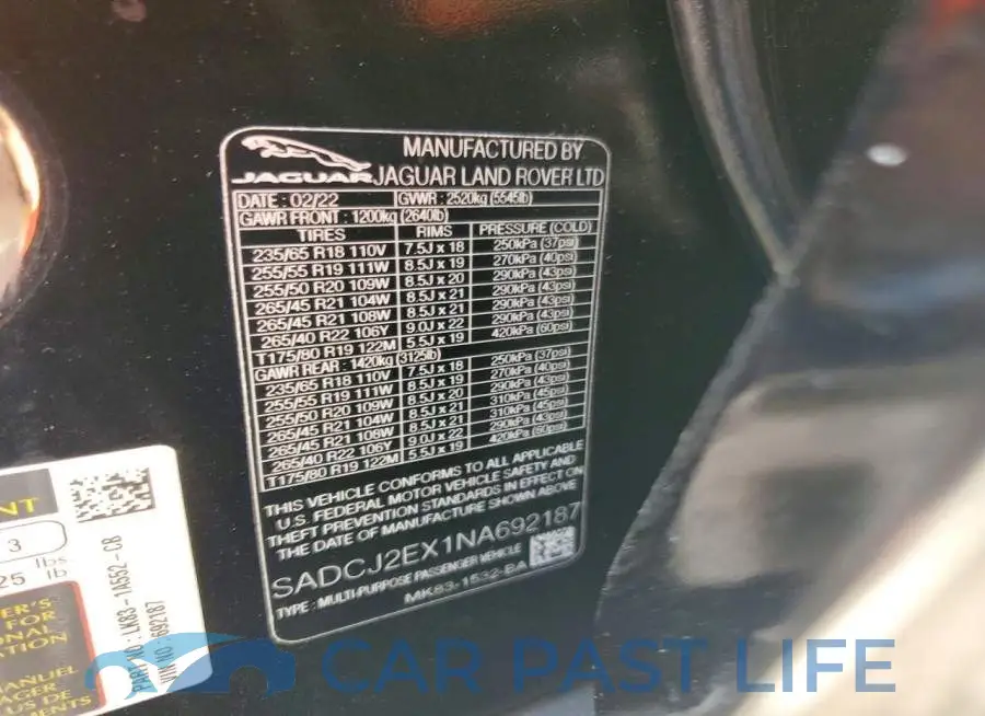 SADCJ2EX1NA692187# 11