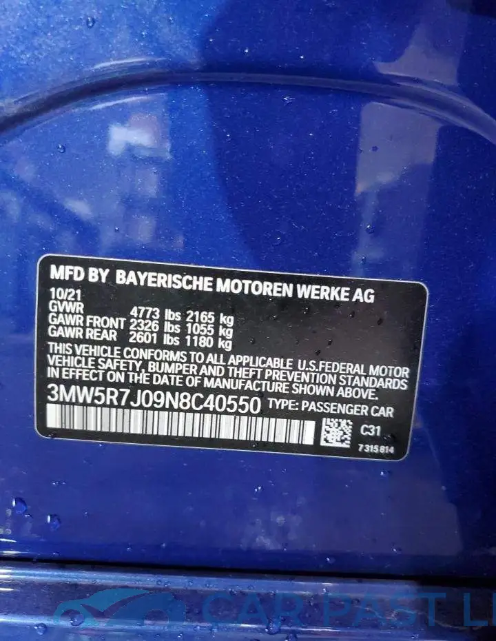 3MW5R7J09N8C40550# 12