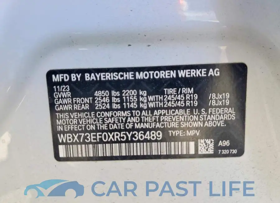 WBX73EF0XR5Y36489# 13