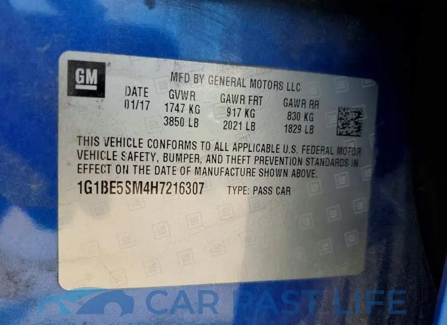 1G1BE5SM4H7216307# 12
