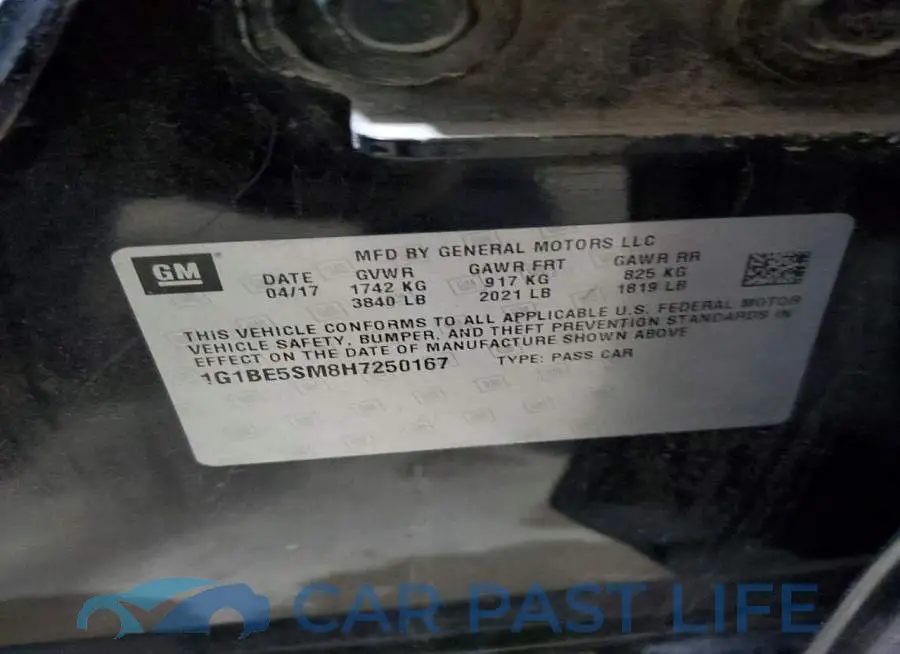 1G1BE5SM8H7250167# 12
