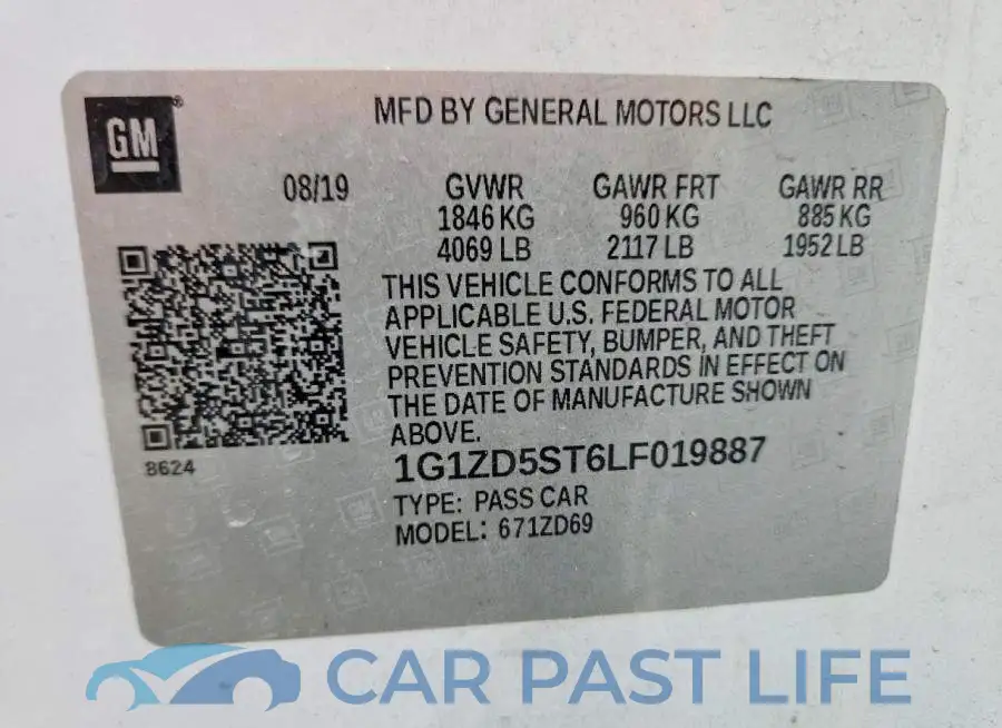 1G1ZD5ST6LF019887# 12
