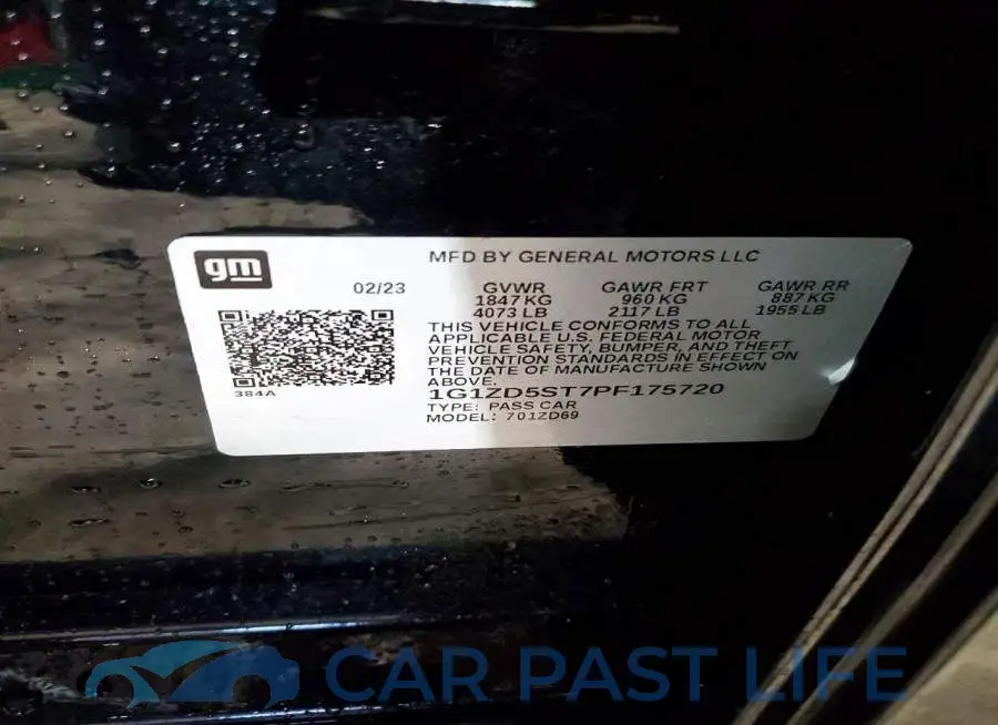 1G1ZD5ST7PF175720# 12