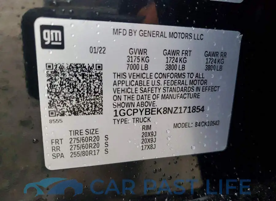 1GCPYBEK8NZ171854# 12