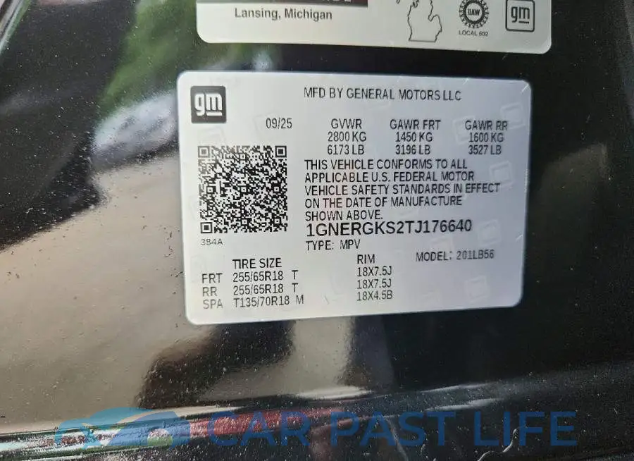 1GNERGKS2TJ176640# 13