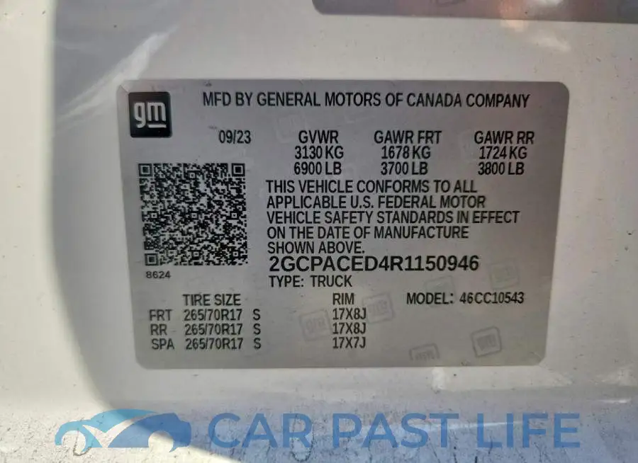 2GCPACED4R1150946# 12