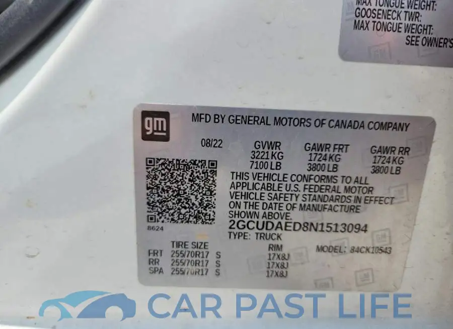 2GCUDAED8N1513094# 12
