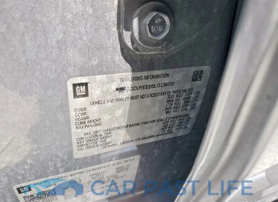 3GCUYEED5LG136000# 12