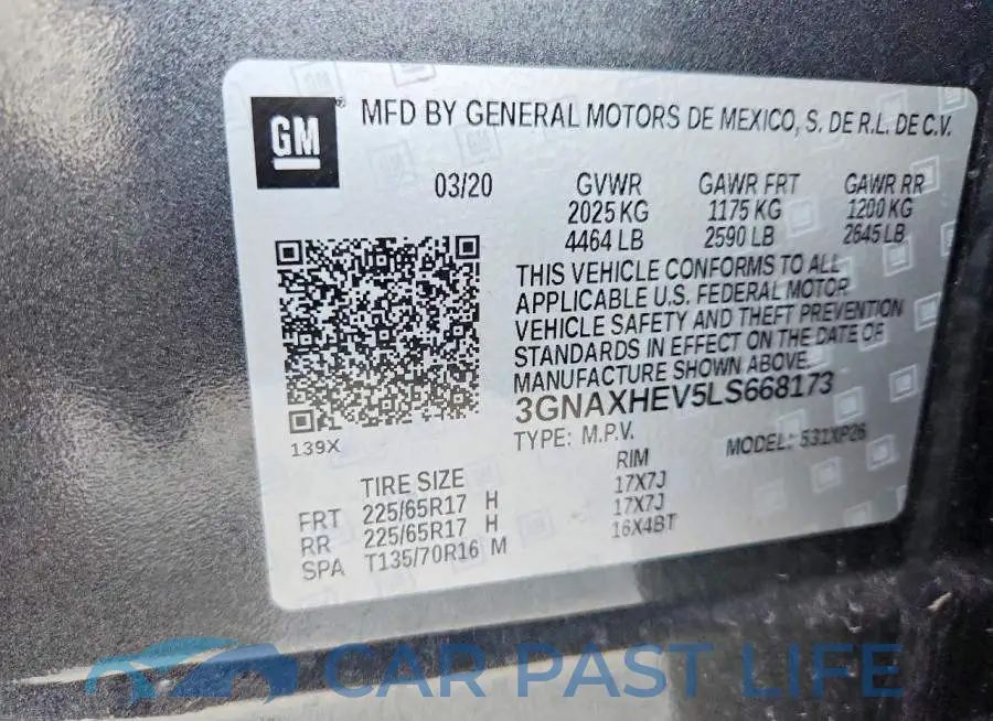3GNAXHEV5LS668173# 13