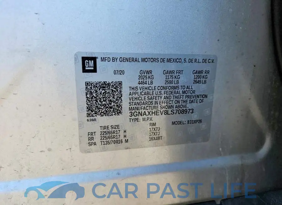 3GNAXHEV8LS708973# 14