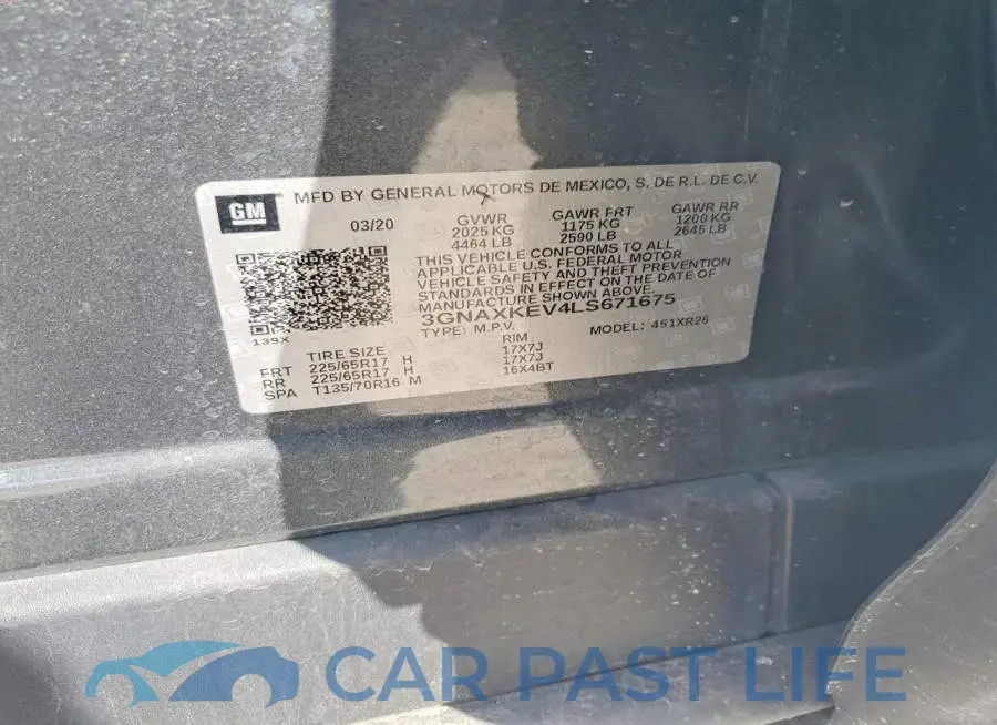 3GNAXKEV4LS671675# 13