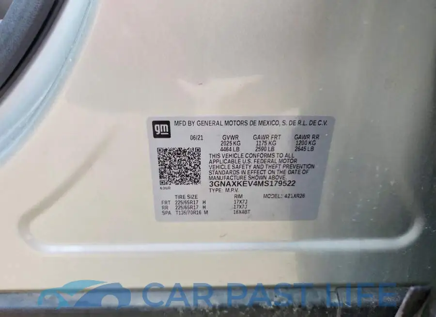 3GNAXKEV4MS179522# 13