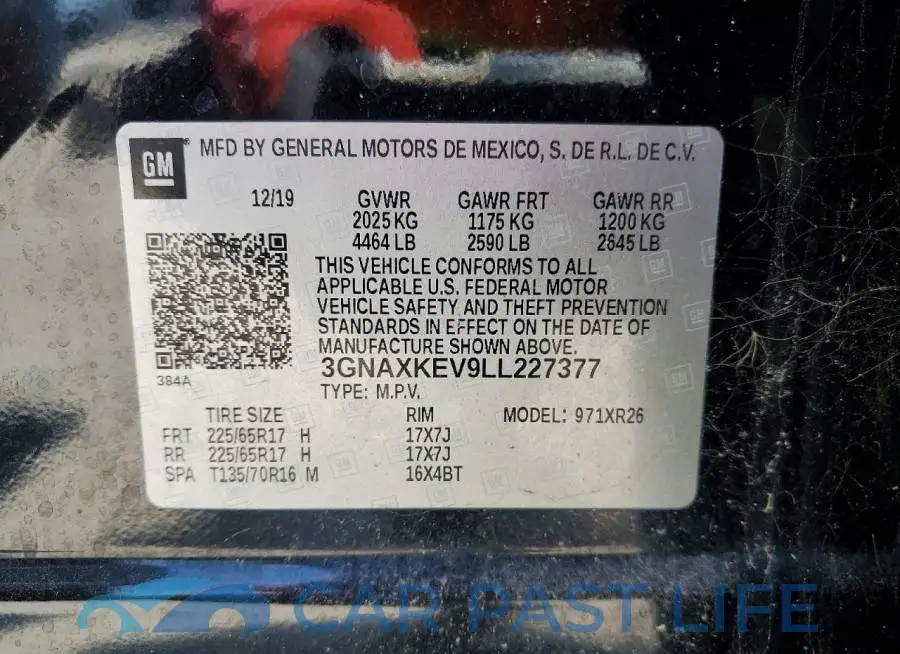 3GNAXKEV9LL227377# 14