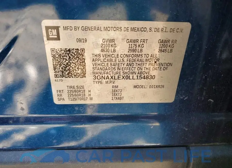 3GNAXLEX0LL154830# 12
