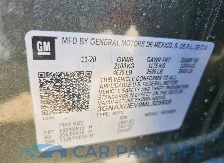 3GNAXUEV9ML325919# 13