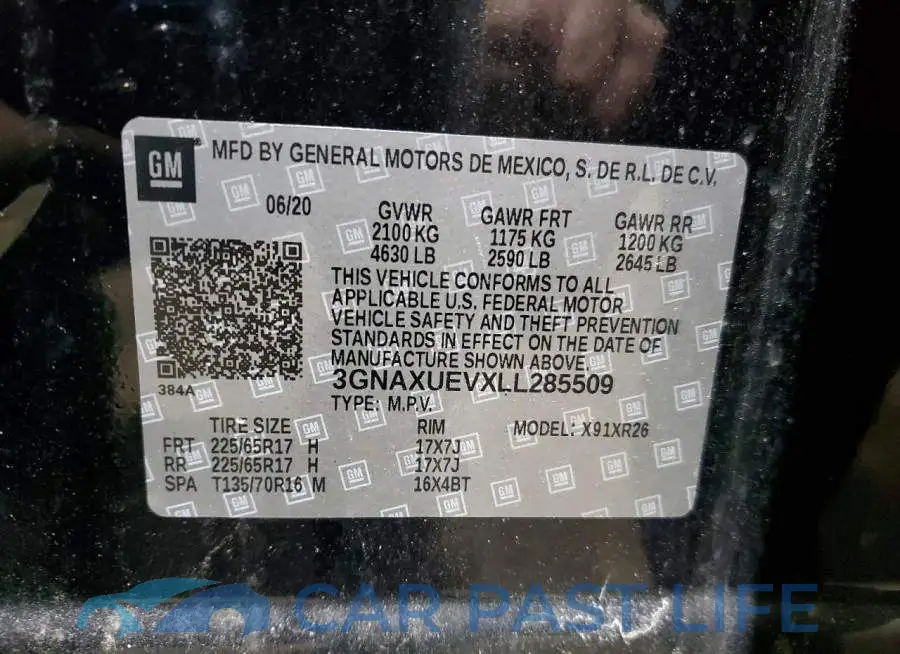 3GNAXUEVXLL285509# 13