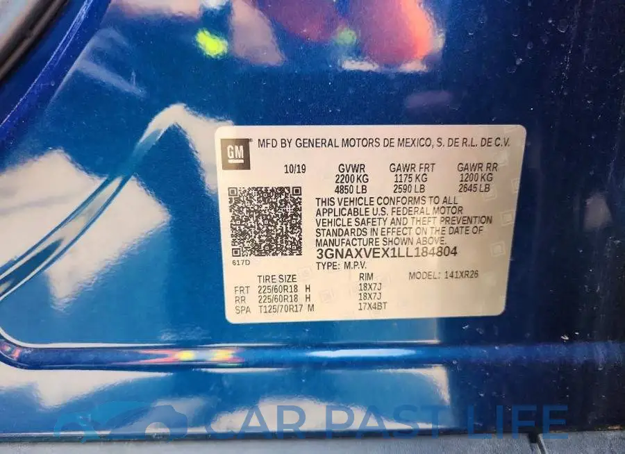 3GNAXVEX1LL184804# 13