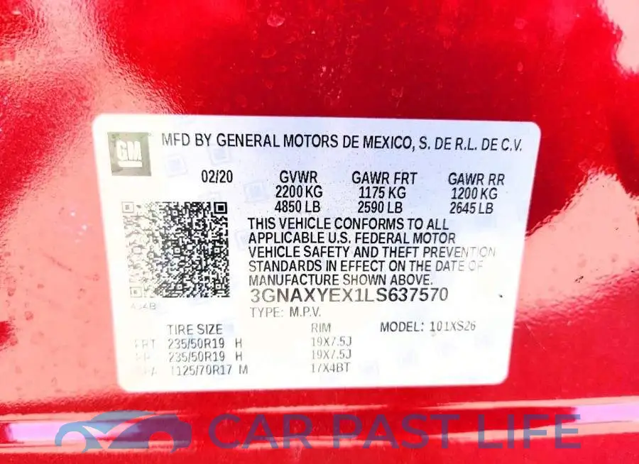 3GNAXYEX1LS637570# 13