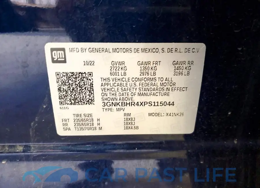 3GNKBHR4XPS115044# 13