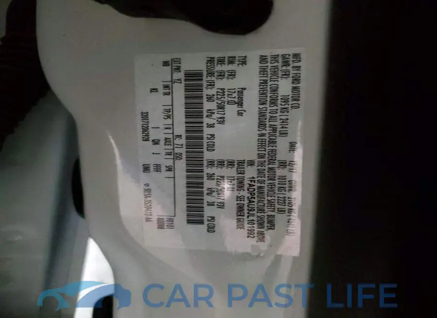 1FADP5AU9JL101992# 12