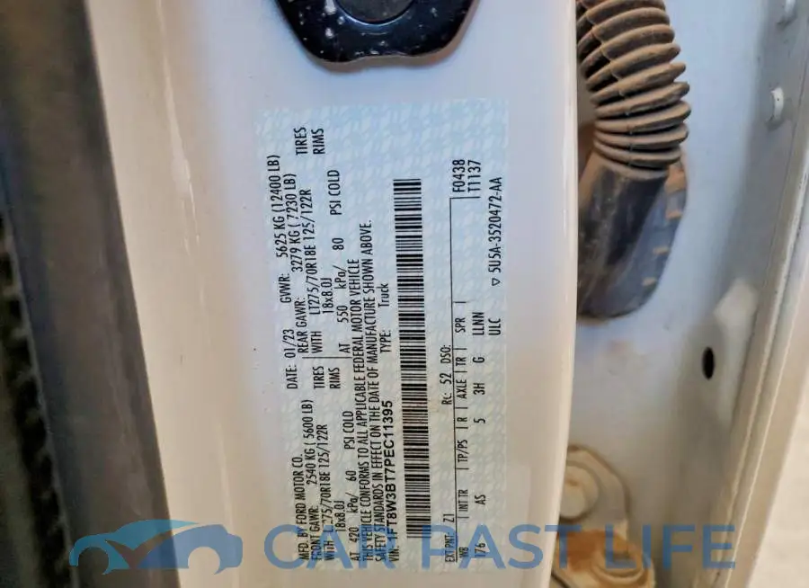 1FT8W3BT7PEC11395# 12