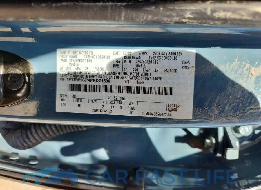 1FTEW1CP4PKD21590# 12