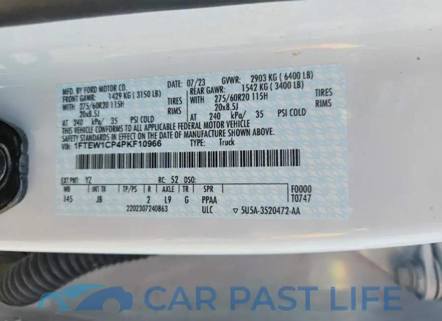 1FTEW1CP4PKF10966# 13