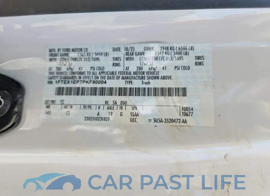 1FTEX1EP7PKF80004# 12