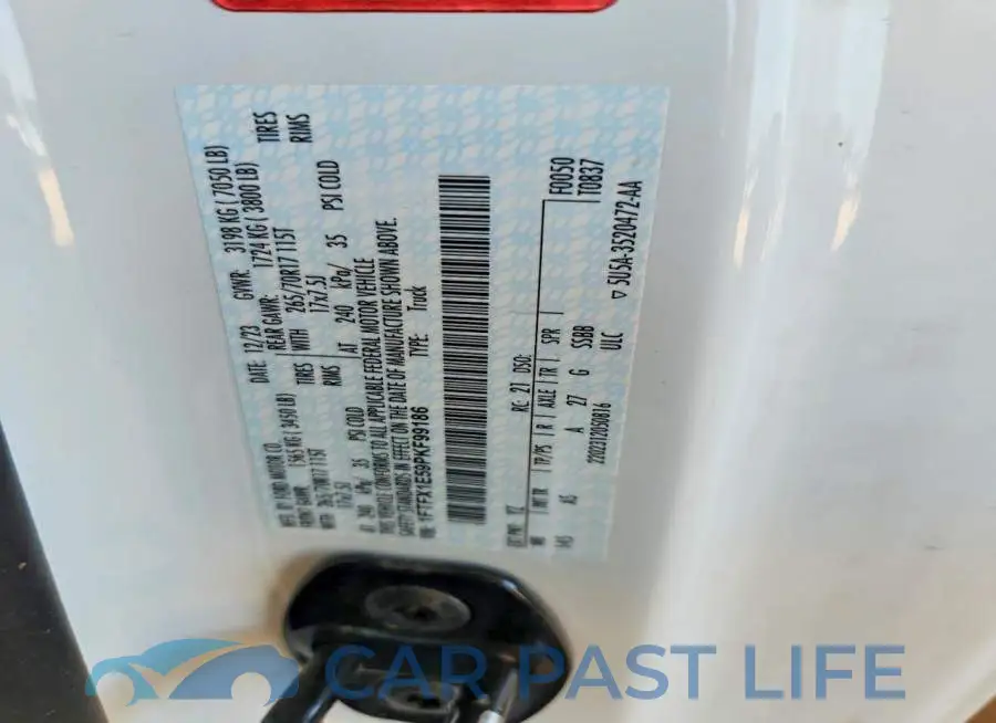 1FTFX1E59PKF99186# 12