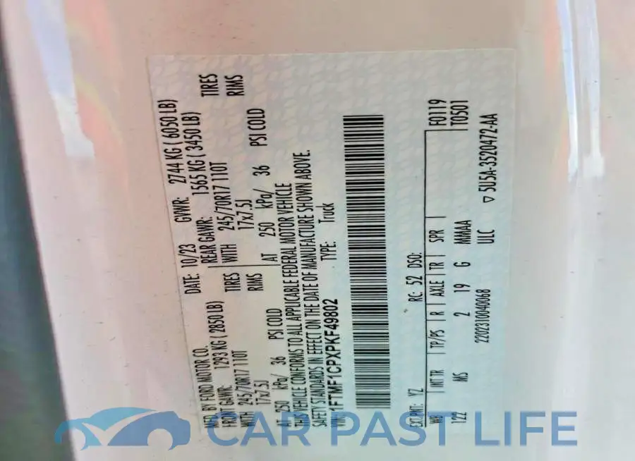 1FTMF1CPXPKF49802# 12
