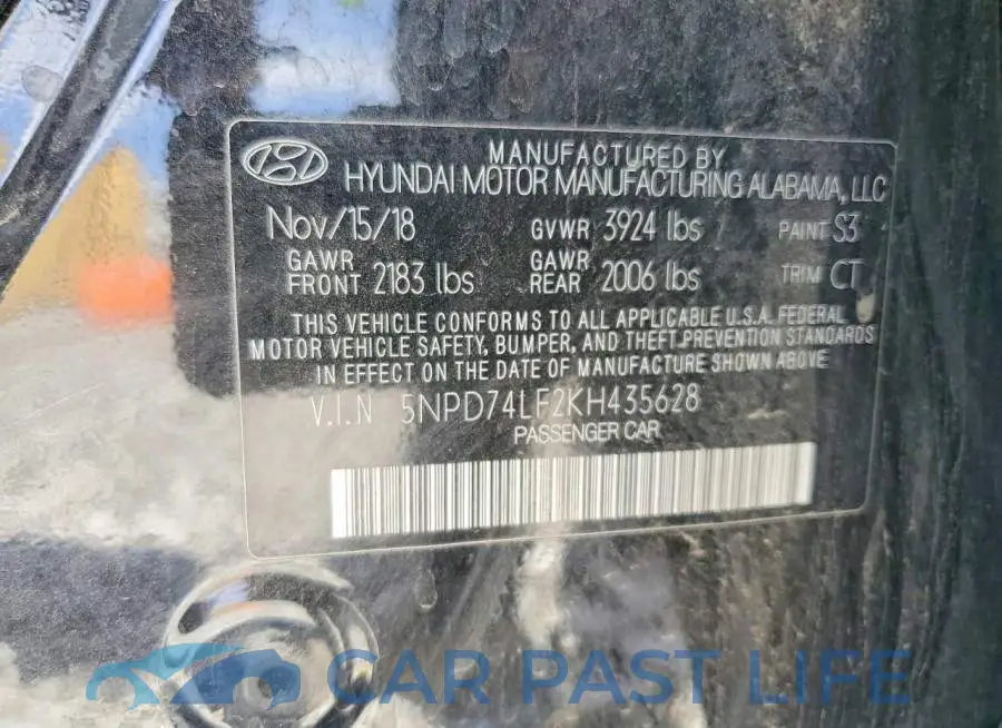 5NPD74LF2KH435628# 13