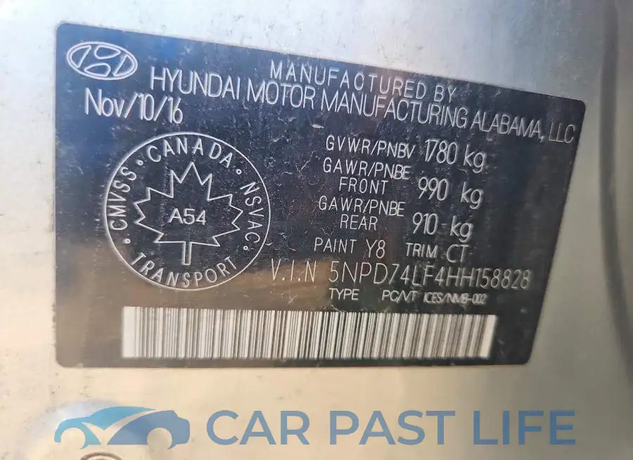 5NPD74LF4HH158828# 13