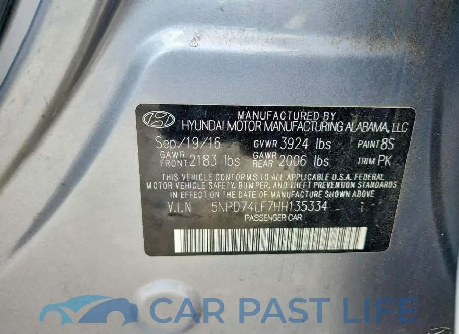 5NPD74LF7HH135334# 12