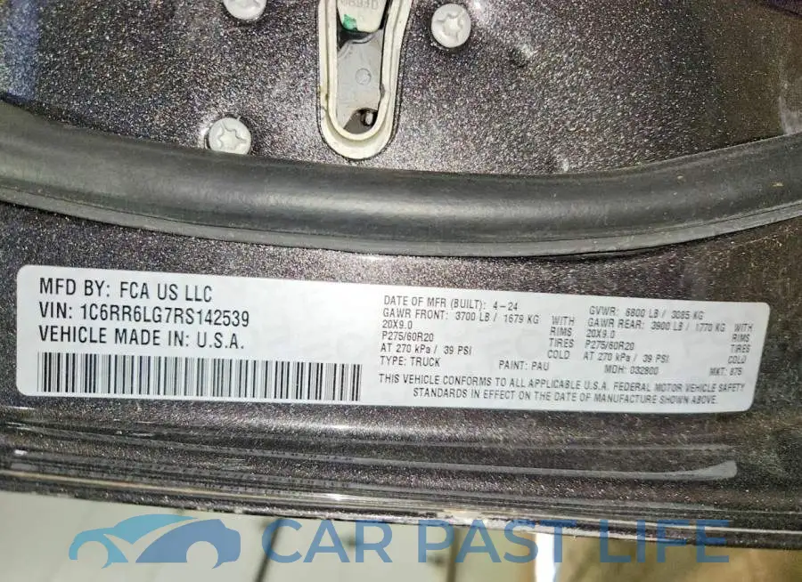 1C6RR6LG7RS142539# 12