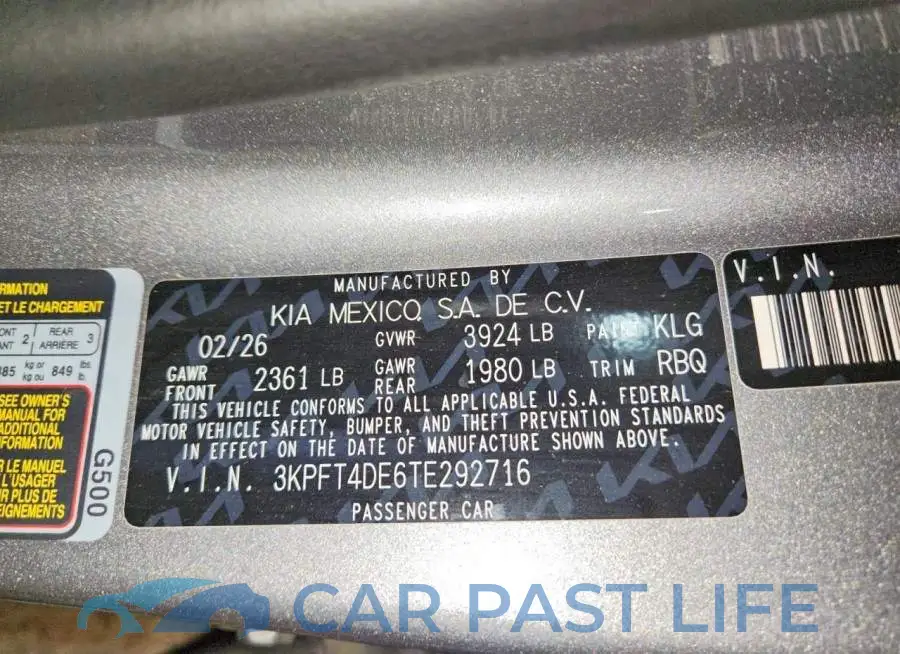 3KPFT4DE6TE292716# 12