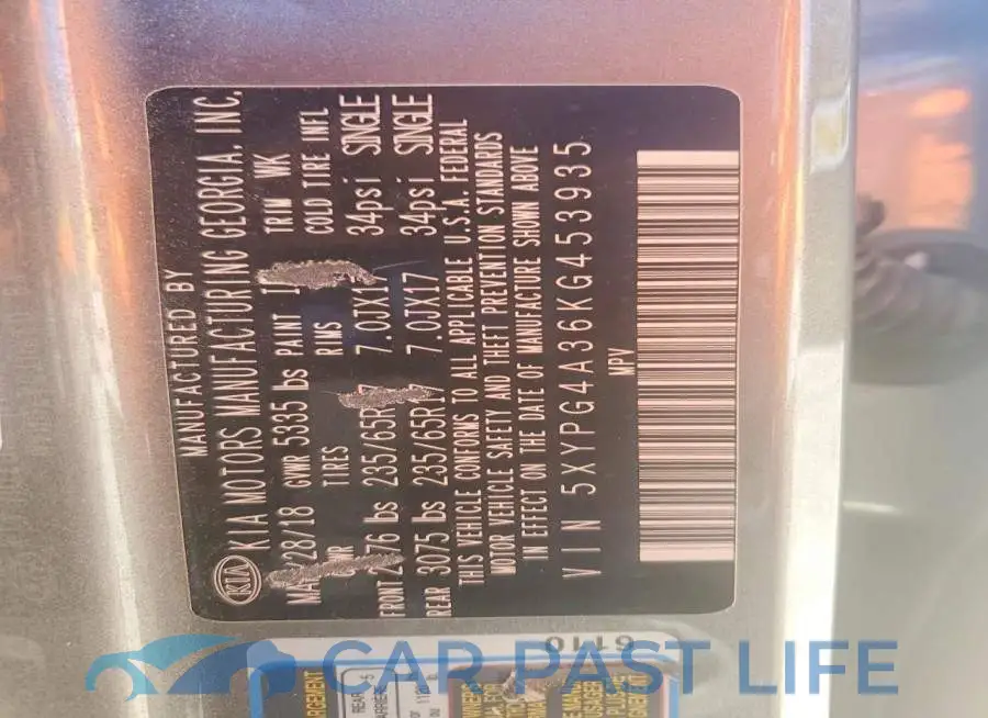 5XYPG4A36KG453935# 13