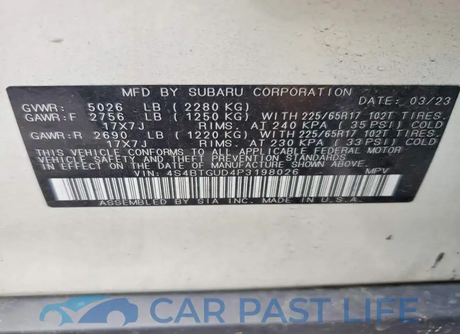 4S4BTGUD4P3198026# 13
