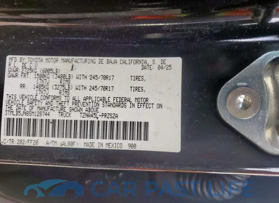 3TMLB5JN8SM128744# 12