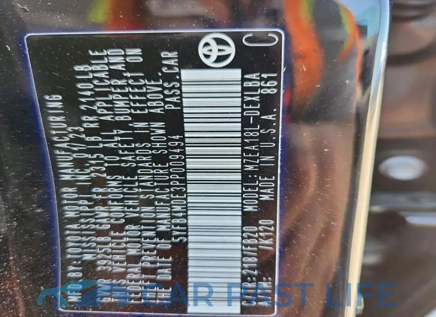 5YFB4MDE3PP009494# 13
