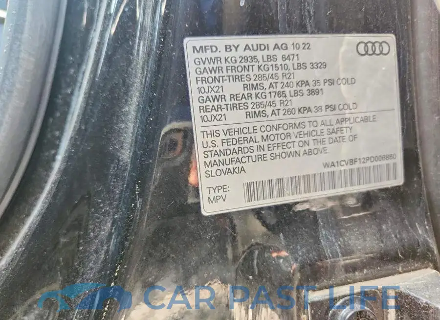 WA1CVBF12PD006860# 12